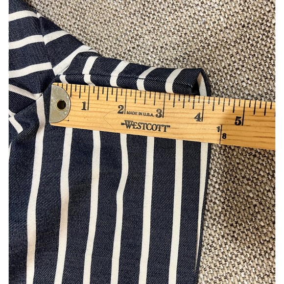 LOFT SPRING Striped Shorts Navy White Flat Front Women's Size 2 Casual Summer - Picture 6 of 7